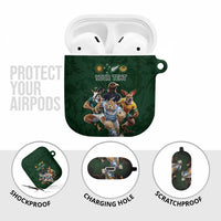Custom Rugby Southern Hemisphere AirPods Case Argentina AUNZ South Africa Mascot Green - Polynesian Pride