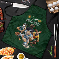 Custom Rugby Southern Hemisphere Apron Argentina AUNZ South Africa Mascot Green - Polynesian Pride