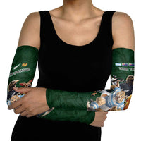 Custom Rugby Southern Hemisphere Arm Sleeves Argentina AUNZ South Africa Mascot Green - Polynesian Pride