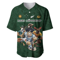 Custom Rugby Southern Hemisphere Baseball Jersey Argentina AUNZ South Africa Mascot Green LT9 Green - Polynesian Pride