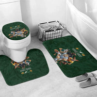 Custom Rugby Southern Hemisphere Bathroom Set Argentina AUNZ South Africa Mascot Green - Polynesian Pride