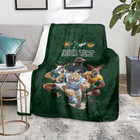 Custom Rugby Southern Hemisphere Blanket Argentina AUNZ South Africa Mascot Green - Polynesian Pride