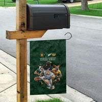 Custom Rugby Southern Hemisphere Garden Flag Argentina AUNZ South Africa Mascot Green LT9 - Polynesian Pride