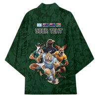Custom Rugby Southern Hemisphere Kimono Argentina AUNZ South Africa Mascot Green - Polynesian Pride