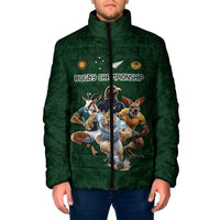 Custom Rugby Southern Hemisphere Padded Jacket Argentina AUNZ South Africa Mascot Green - Polynesian Pride