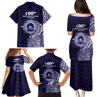 Tonga Queen Salote College 100th Years Family Matching Puletasi and Hawaiian Shirt Est 1926 Tongan Ngatu Tapa - Polynesian Pride