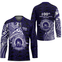 Tonga Queen Salote College 100th Years Hockey Jersey Est 1926 Tongan Ngatu Tapa LT9 - Polynesian Pride