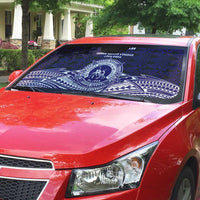 Tonga Queen Salote College 100th Years Auto Sun Shade Blue Tonga Kupesi Uniquely Pacific Art - Polynesian Pride