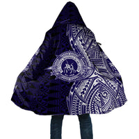 Tonga Queen Salote College 100th Years Cloak Blue Tonga Kupesi Uniquely Pacific Art - Polynesian Pride