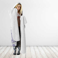 Tonga Queen Salote College 100th Years Hooded Blanket White Tonga Kupesi Uniquely Pacific Art - Polynesian Pride