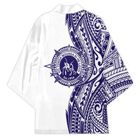 Tonga Queen Salote College 100th Years Kimono White Tonga Kupesi Uniquely Pacific Art - Polynesian Pride