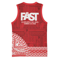 Samoa FAST Basketball Jersey Samoan Motif Patterns - Polynesian Pride