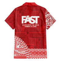 Samoa FAST Family Matching Short Sleeve Bodycon Dress and Hawaiian Shirt Samoan Motif Patterns - Polynesian Pride