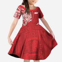 Samoa FAST Family Matching Tank Maxi Dress and Hawaiian Shirt Samoan Motif Patterns - Polynesian Pride