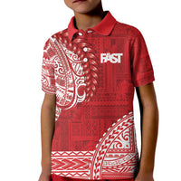 Samoa FAST Kid Polo Shirt Samoan Motif Patterns - Polynesian Pride