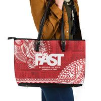 Samoa FAST Leather Tote Bag Samoan Motif Patterns LT9 - Polynesian Pride