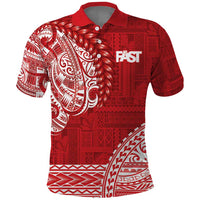 Samoa FAST Polo Shirt Samoan Motif Patterns - Polynesian Pride