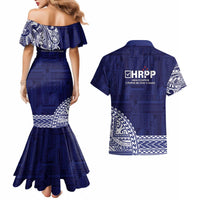 Samoa HRPP Couples Matching Mermaid Dress and Hawaiian Shirt Samoan Motif Patterns - Polynesian Pride