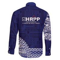 Samoa HRPP Family Matching Off Shoulder Maxi Dress and Hawaiian Shirt Samoan Motif Patterns - Polynesian Pride
