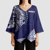 Samoa HRPP Kimono Sleeve Blouse Samoan Motif Patterns - Polynesian Pride