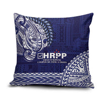 Samoa HRPP Pillow Cover Samoan Motif Patterns LT9 Blue - Polynesian Pride