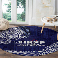 Samoa HRPP Round Carpet Samoan Motif Patterns LT9 - Polynesian Pride