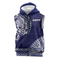Samoa HRPP Sleeveless Zip Hoodie Samoan Motif Patterns - Polynesian Pride