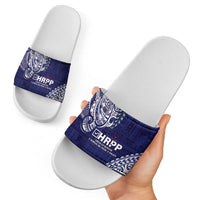 Samoa HRPP Slide Sandals Samoan Motif Patterns - Polynesian Pride