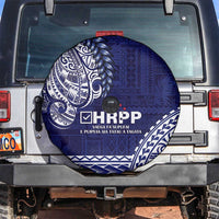 Samoa HRPP Spare Tire Cover Samoan Motif Patterns LT9 Blue - Polynesian Pride