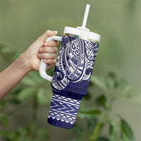 Samoa HRPP Tumbler With Handle Samoan Motif Patterns LT9 - Polynesian Pride
