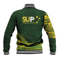 Samoa SUP Baseball Jacket Samoan Motif Patterns - Polynesian Pride