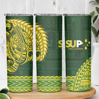 Samoa SUP Skinny Tumbler Samoan Motif Patterns - Polynesian Pride