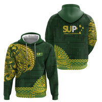 Samoa SUP Zip Hoodie Samoan Motif Patterns - Polynesian Pride