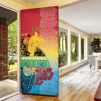 Personalised Torba PNG Day Door Cover Oro Tapa Pattern - Polynesian Pride