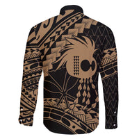 Ikaika Hawaiian Mythic Koa Tribal Warrior Family Matching Tank Maxi Dress and Hawaiian Shirt