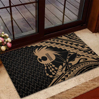Ikaika Hawaiian Mythic Koa Tribal Warrior Rubber Doormat LT9 - Polynesian Pride