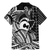 Koa Ikaika Warrior Helmet with Shark Family Matching Mermaid Dress and Hawaiian Shirt Black Kakau Style