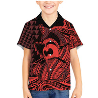 Koa Ikaika Warrior Helmet with Shark Family Matching Mermaid Dress and Hawaiian Shirt Red Kakau Style