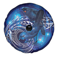 North Island Kokako and South Island Kokako Spare Tire Cover New Zealand Native Bird with Galaxy Vibe