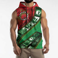 Personalised Cook Islands ANZAC 1915-2026 Filmstrip Sleeveless Hoodie Lest We Forget 25 April LT9 - Polynesian Pride