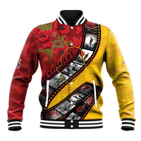 Personalised Niue ANZAC 1915-2026 Filmstrip Baseball Jacket Lest We Forget 25 April