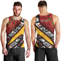 Personalised Niue ANZAC 1915-2026 Filmstrip Men Tank Top Lest We Forget 25 April LT9 - Polynesian Pride