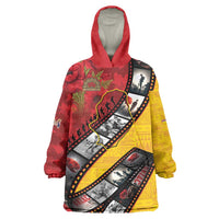 Personalised Niue ANZAC 1915-2026 Filmstrip Wearable Blanket Hoodie Lest We Forget 25 April LT9 One Size Gold - Polynesian Pride