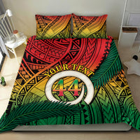Personalised Vanuatu Yumi 44th Indipendens Dei Bedding Set Vanuatuan Broad Tusk with Polynesian Tribal
