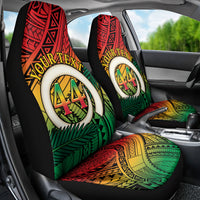 Personalised Vanuatu Yumi 44th Indipendens Dei Car Seat Cover Vanuatuan Broad Tusk with Polynesian Tribal