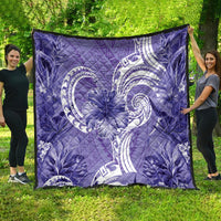 Polynesian Hibiscus Flower Tribal Quilt Violet Color LT9 - Polynesian Pride