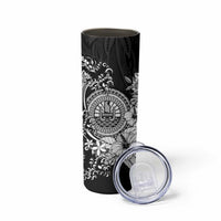 Black Polynesian Tahiti Island Skinny Tumbler The Wave of Water LT9 - Polynesian Pride
