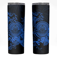 Blue Polynesian Tahiti Island Skinny Tumbler The Wave of Water LT9 Blue - Polynesian Pride
