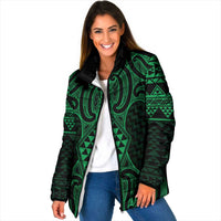 Kakariki Maori Ta Moko Poutama Art Padded Jacket - Polynesian Pride