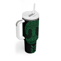 Kakariki Maori Ta Moko Poutama Art Tumbler With Handle LT9 - Polynesian Pride